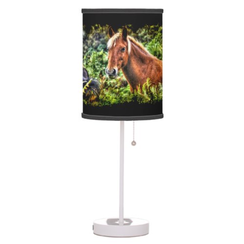 New Forest Ponies of Hampshire England Table Lamp