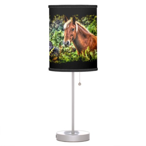 New Forest Ponies of Hampshire England Table Lamp