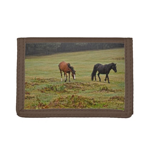 New Forest Ponies of Hampshire England Tri_fold Wallet