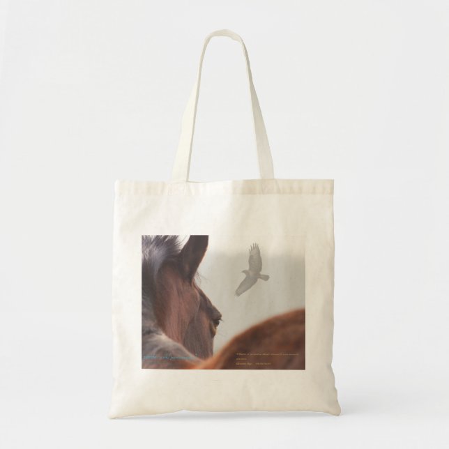 New forest Pony and Buzzard Tote Bag (Front)