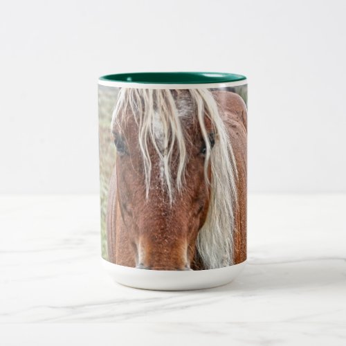 New Forest Pony of Hampshire England Two_Tone Coffee Mug