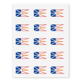 NEW FOUNDLAND Flag Temporary Tattoos
