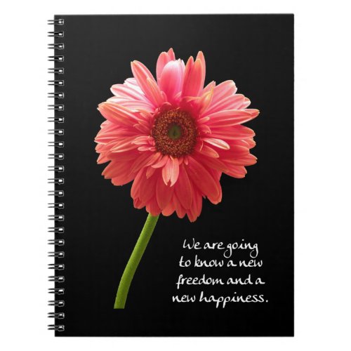 New Freedom New Happiness Pink Gerbera Journal