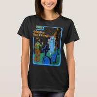 New Friends Ghost Sarcastic Retro Vintage Funny Ad