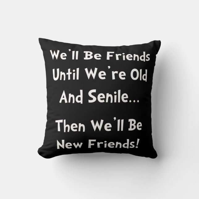 New Friends Throw Pillow (Front)