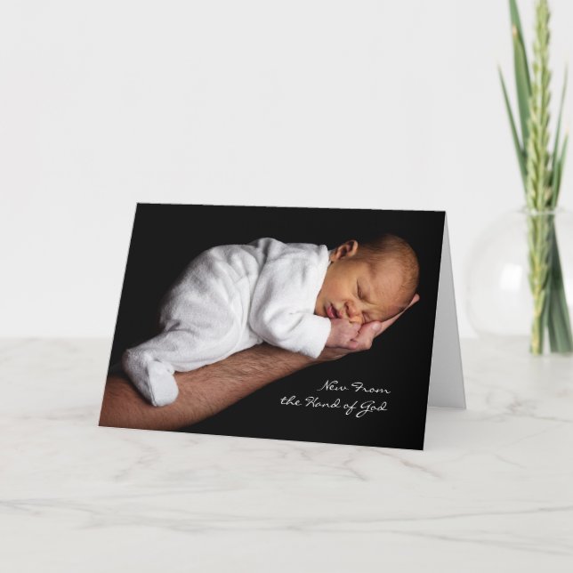 New from the Hand of God (New Baby) Card (Front)