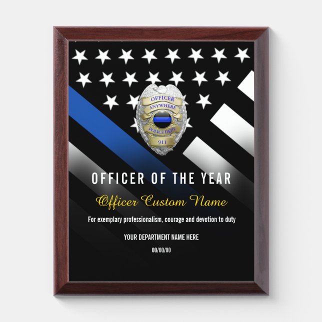 New Fully Customizable Badge Acrylic Award Plaque (Vertical)