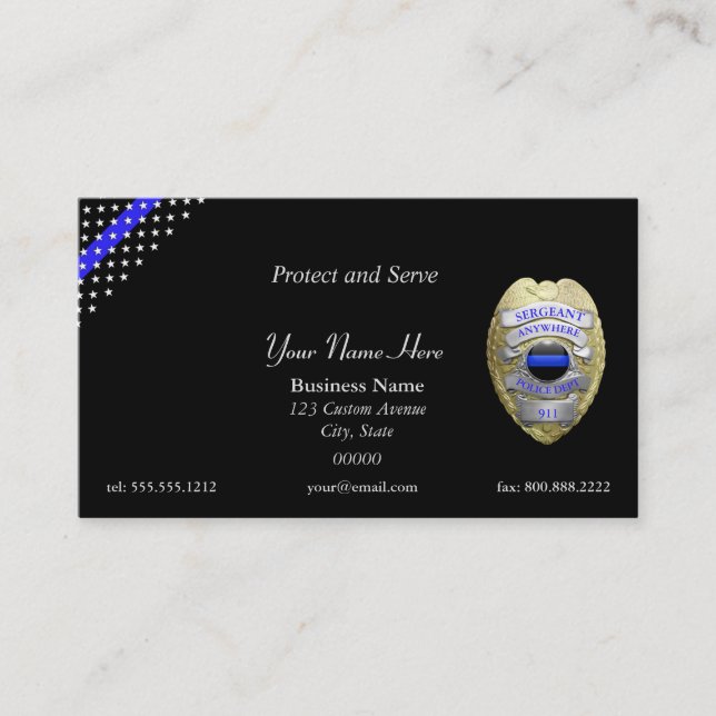 New Fully Customizable Badge Business Card (Front)