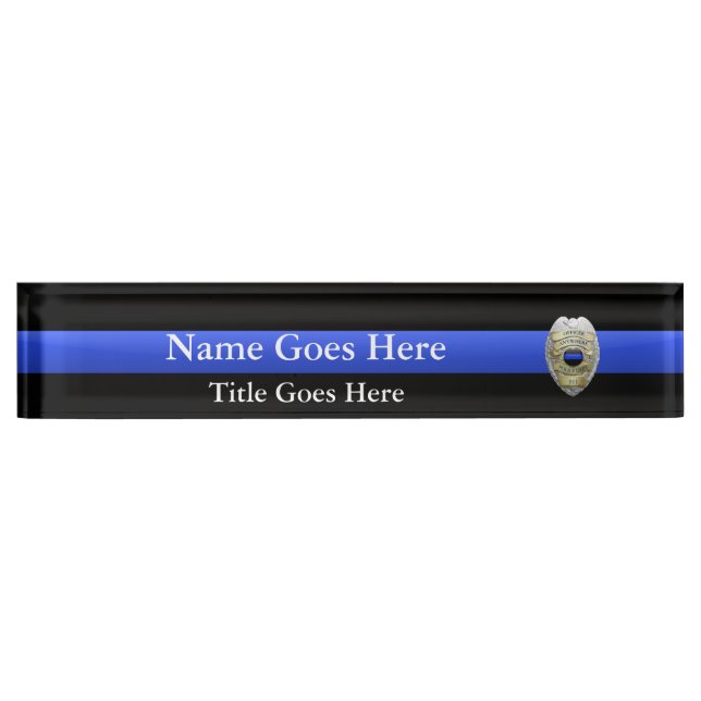 New Fully Customizable Badge  Desk Name Plate (Front)