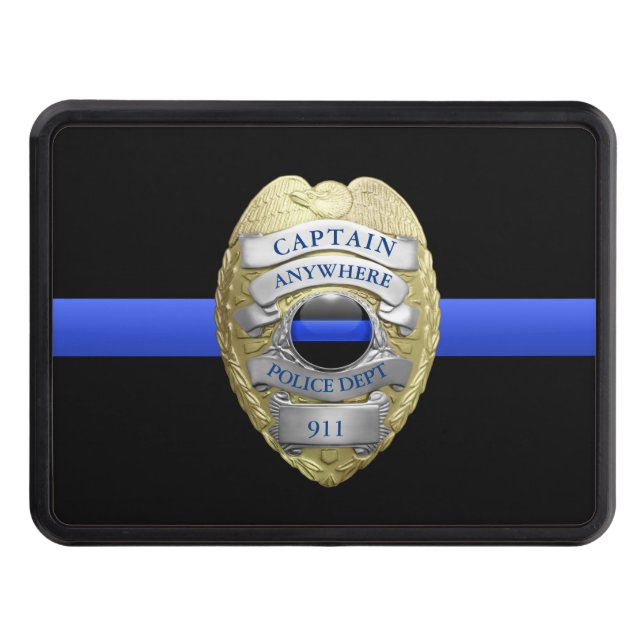 New Fully Customizable Police Badge Hitch Cover (Front)