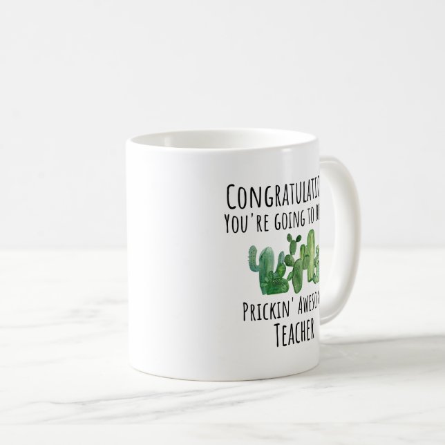 New Future Teacher Congratulations Gift Coffee Mug (Front Right)