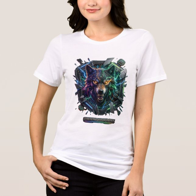 New Futuristic Robotic Predator  Tri-Blend Shirt (Front)