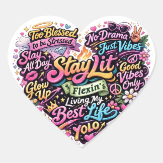 New generation stickers. heart sticker