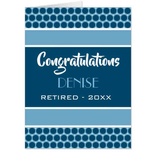 New Giant Custom Congrats Retiree Card