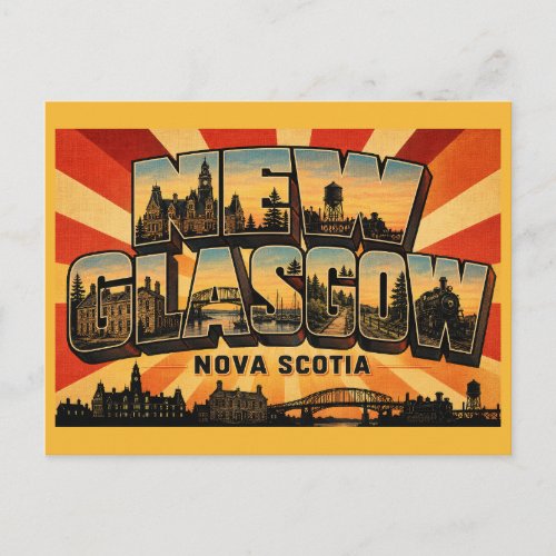New Glasgow Nova Scotia Industrial Town Postcard