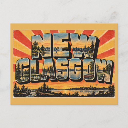 New Glasgow NS Riverside Trail Forest Art Postcard