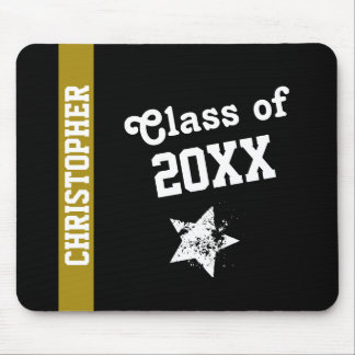 NEW GRAD Class of ANY YEAR Gold Stripe G19 Mouse Pad