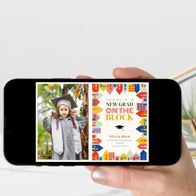 New Grad On The Block Kids Graduation Announcement (Front Digital)