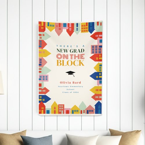 New Grad On The Block Kids Graduation Announcement Banner