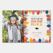 New Grad On The Block Kids Graduation Announcement Sign | Zazzle
