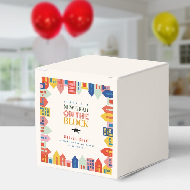 New Grad On The Block Kids Graduation Favor Boxes (Creator Uploaded)