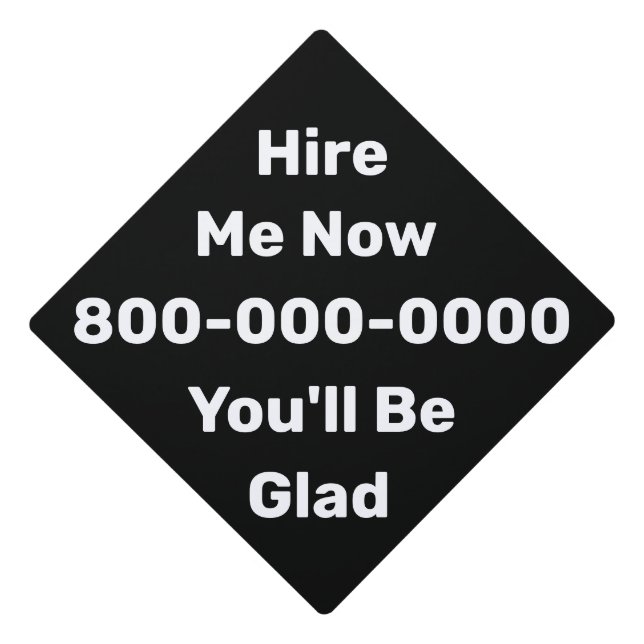 New Grad Ready to Work Graduation Cap Topper (Front)