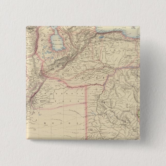 New Granada and Venezuela Button (Front)