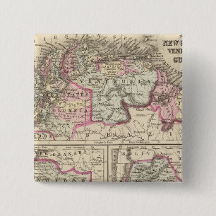 New Granada, Venezuela, Guiana Pinback Button