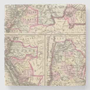New Granada, Venezuela, Guiana Stone Coaster
