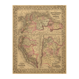 New Granada, Venezuela, Guiana Wood Wall Art