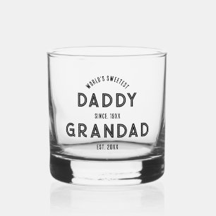 New Grandad Pregnancy Announcement Fathers Day Whiskey Glass