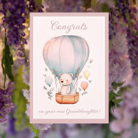 New Granddaughter Congrats greeting card