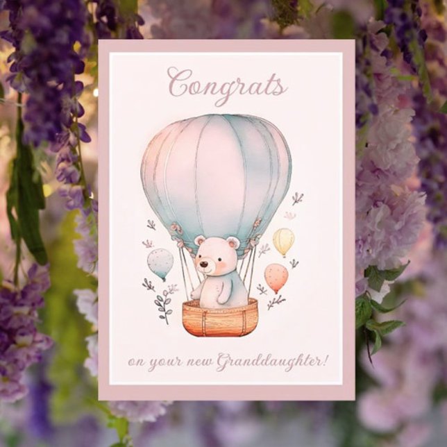 New Granddaughter Congrats greeting card (Creator Uploaded)