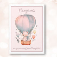 New Granddaughter Congrats greeting card