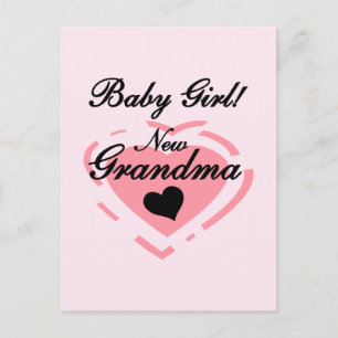 New Grandma Baby Girl Tshirts and Gifts Postcard