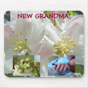 NEW GRANDMA! custom photo mouse pad gifts