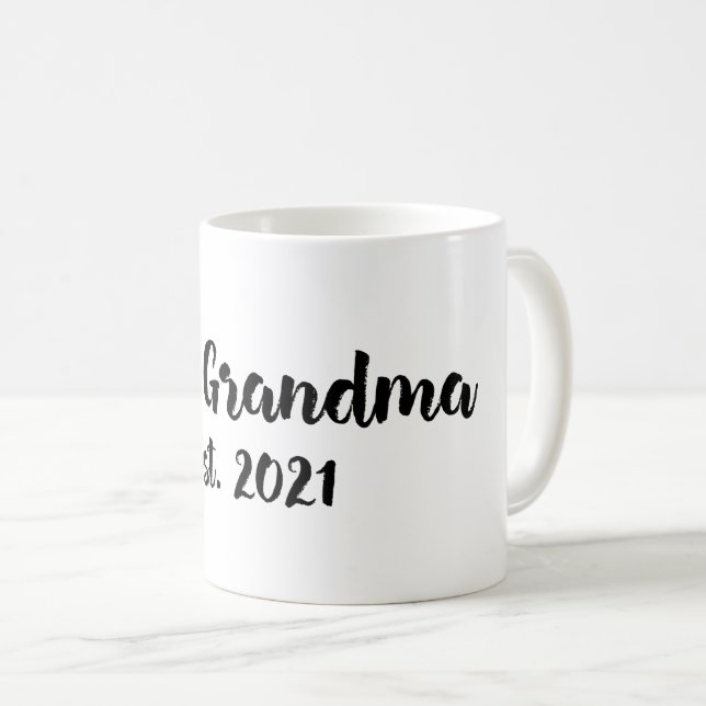 New Grandma Est. 2021 New First Time Grandmothers Coffee Mug (Front Right)