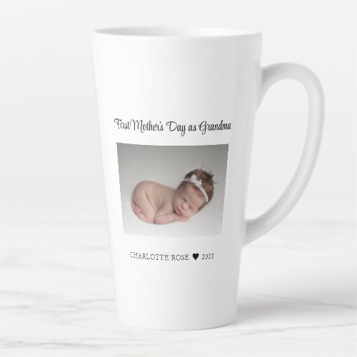New Grandma First Mothers Day New Baby Latte Mug