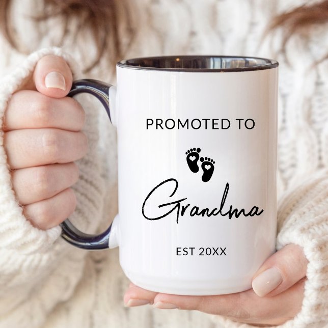 New Grandma Grandpa Baby Pregnancy Announcement Mug (Creator Uploaded)