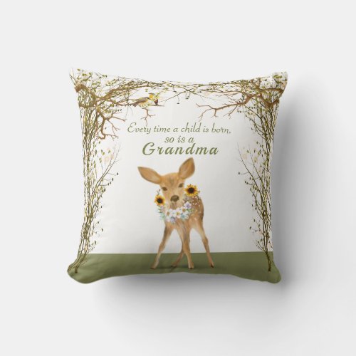 New Grandma  Grandpa  Throw Pillow