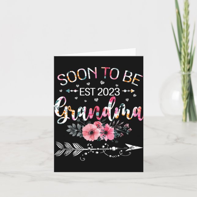 New Grandma Mother's Day Soon To Be Grandma Est 20 Card (Front)