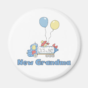 New Grandma of Boy Truck Tshirts and Gifts Magnet
