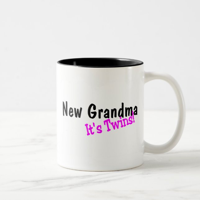 New Grandma Of Twins Two-Tone Coffee Mug (Right)