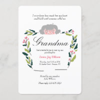 New Grandma Sip and See Invitation
