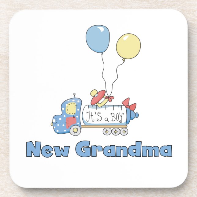 New Grandma Truck It's a Boy Gifts Beverage Coaster (Front)