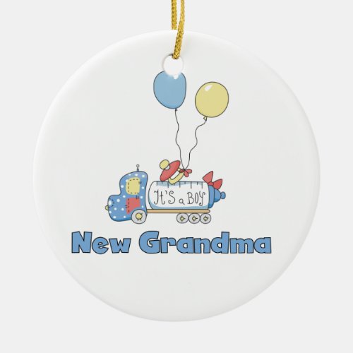 New Grandma Truck Its a Boy Gifts Ceramic Ornament