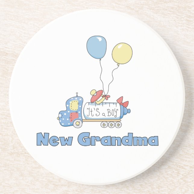 New Grandma Truck It's a Boy Gifts Coaster (Front)