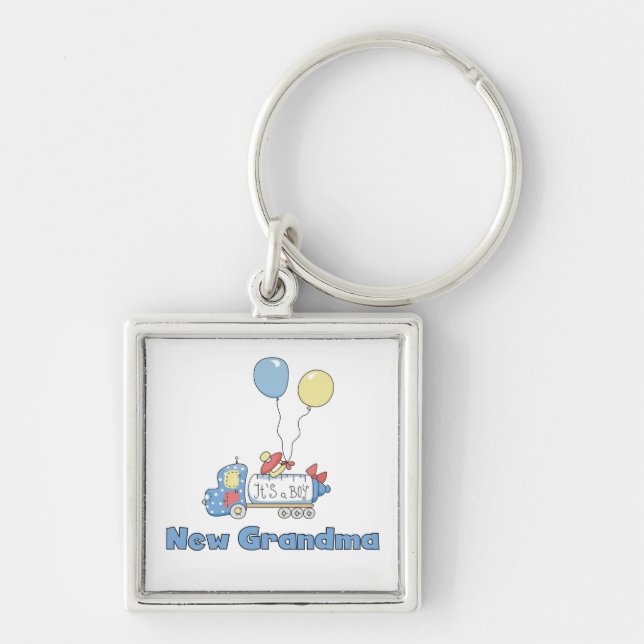 New Grandma Truck It's a Boy Gifts Keychain (Front)