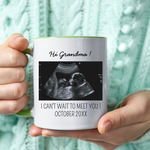 New Grandma Ultrasound Baby Announcement Reveal Mug