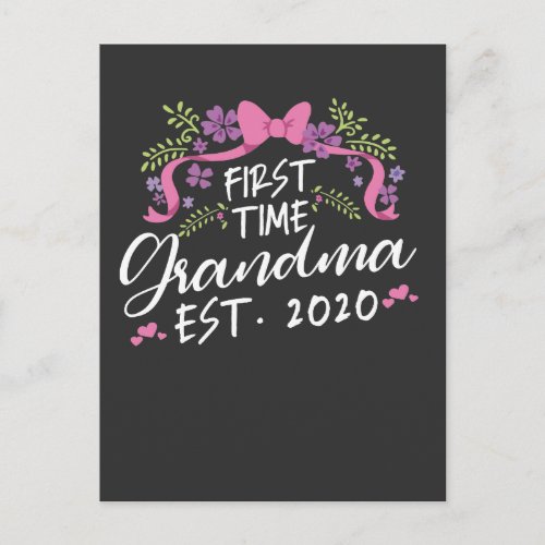 New Grandmother First Time Grandma 2020 Family Postcard